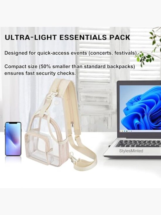Clear Convertible Backpack- Sling Crossbody Stadium Approved